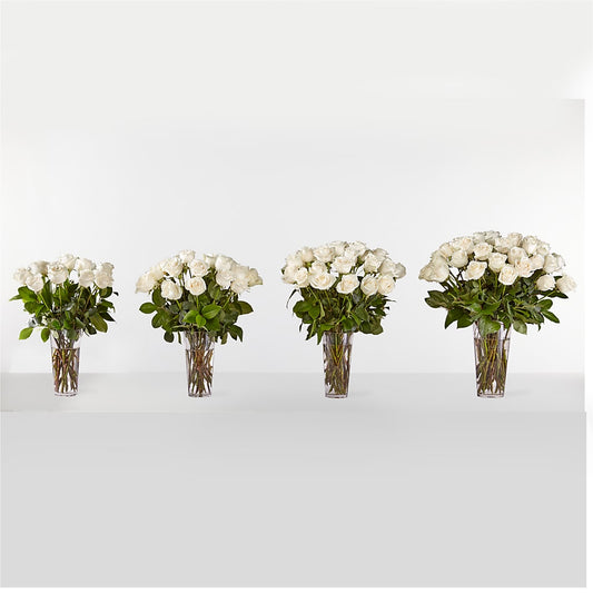 Long Stem White Rose Bouquet – Flowers By Marvin, Picton ON