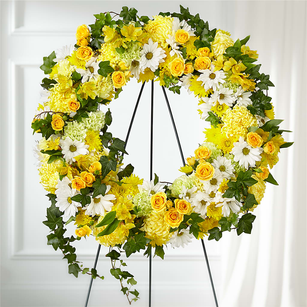 Golden Remembrance Wreath – Flowers By Marvin, Picton ON