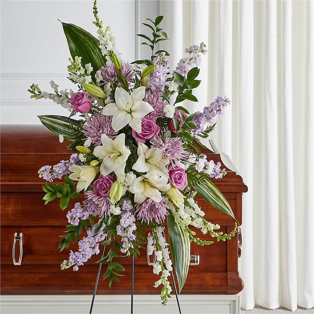 Grateful Hearts Standing Spray – Flowers By Marvin, Picton ON