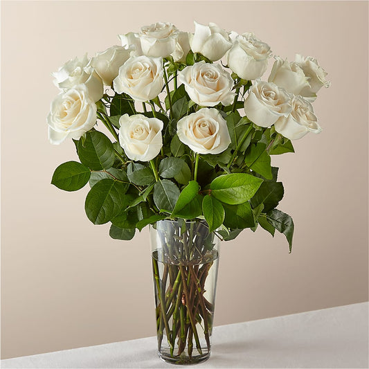 Long Stem White Rose Bouquet –  Flowers By Marvin, Picton ON
