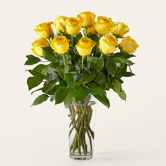 Long Stem Yellow Rose Bouquet –  Flowers By Marvin, Picton ON