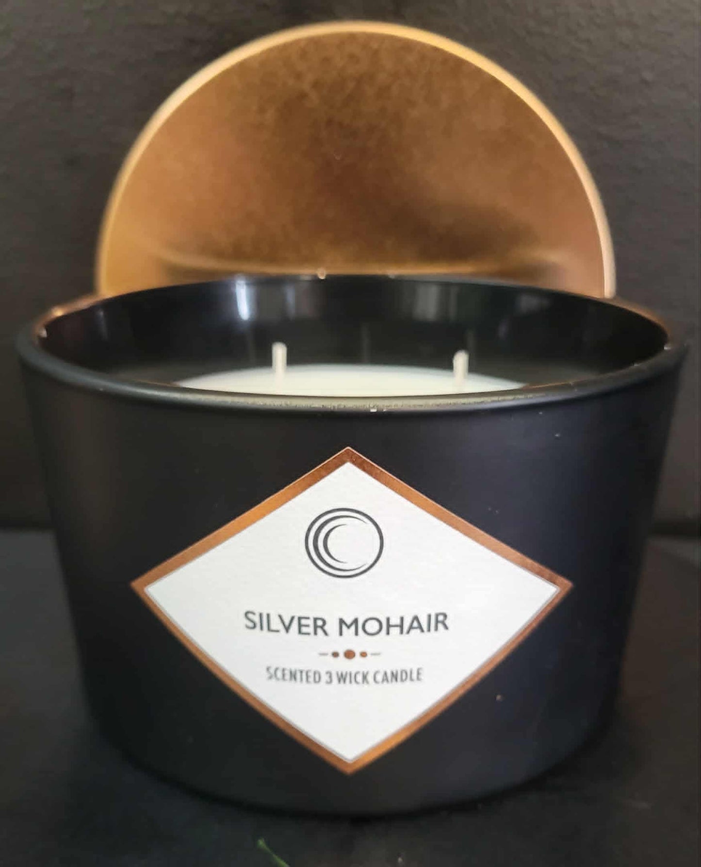 Silver Mohair Candle