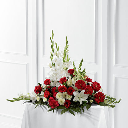 Crimson & White Arrangement –  Flowers By Marvin, Picton ON