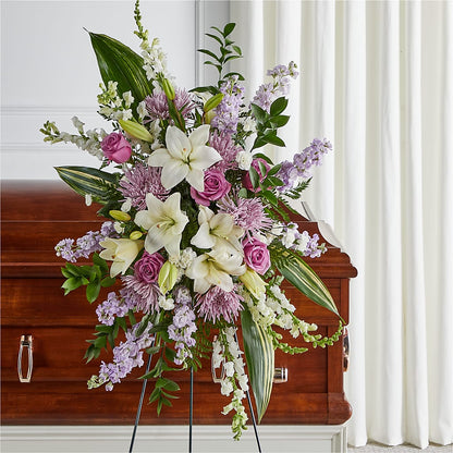 Grateful Hearts Standing Spray –  Flowers By Marvin, Picton ON